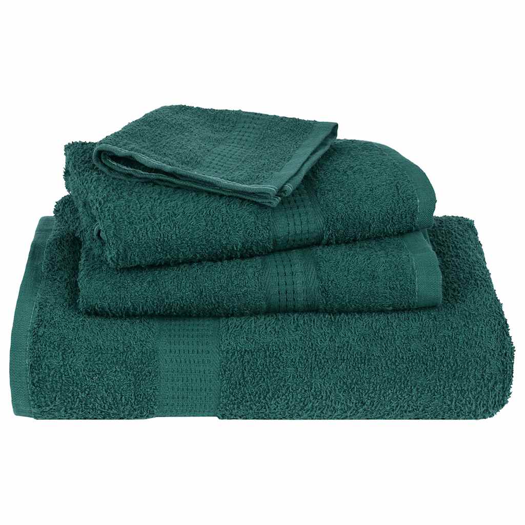 vidaXL Toallas de jabón 10 uds verde 30x30 cm 360 gsm 100% algodón