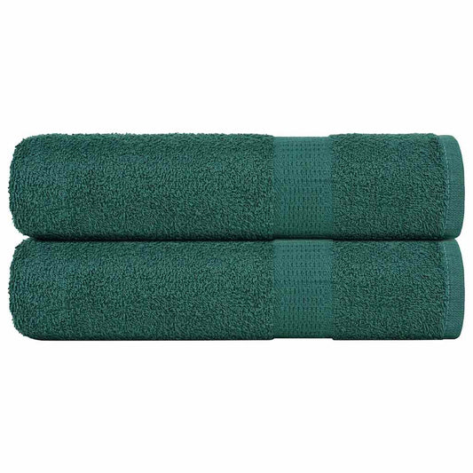 vidaXL Toallas de baño 2 uds verde 100x150 cm 360 gsm 100% algodón