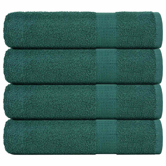 vidaXL Toallas de baño 4 uds verde 100x150 cm 360 gsm 100% algodón