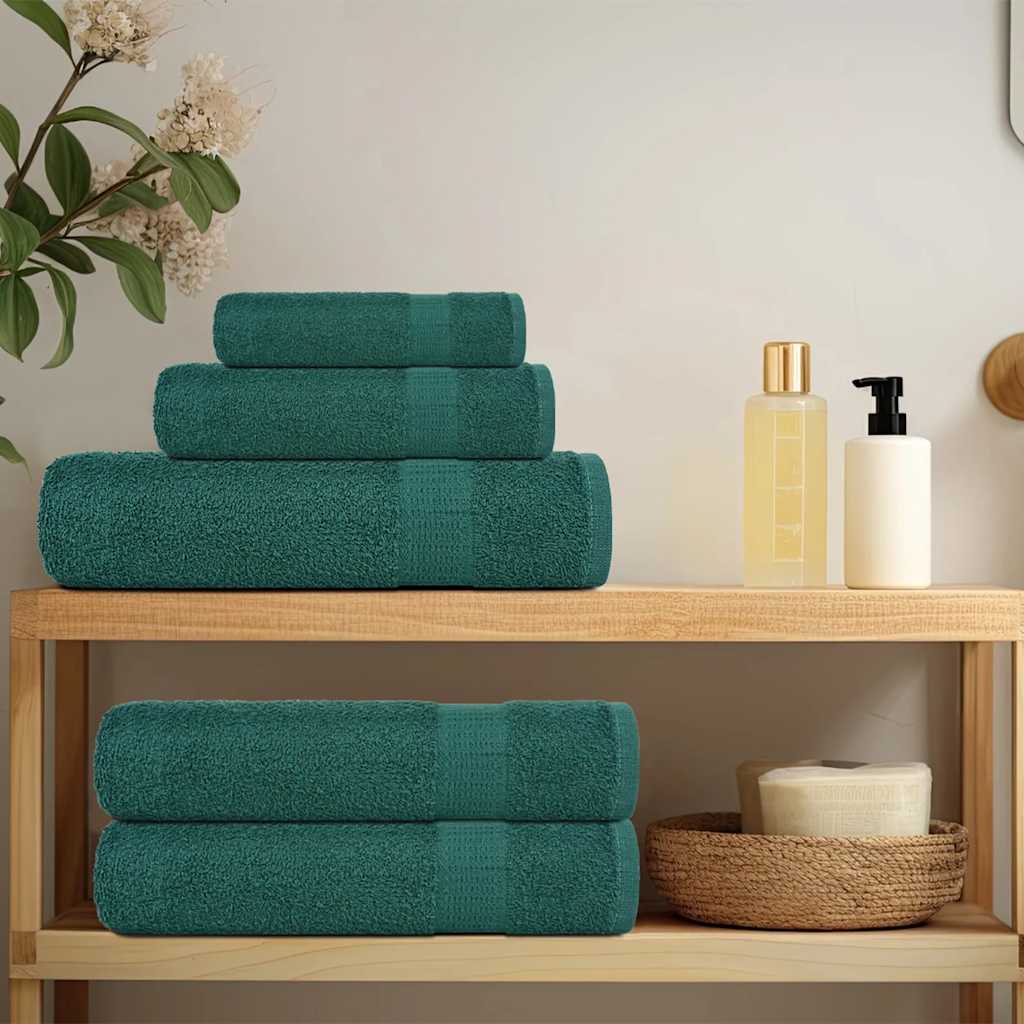 vidaXL Toallas de baño 4 uds verde 100x150 cm 360 gsm 100% algodón