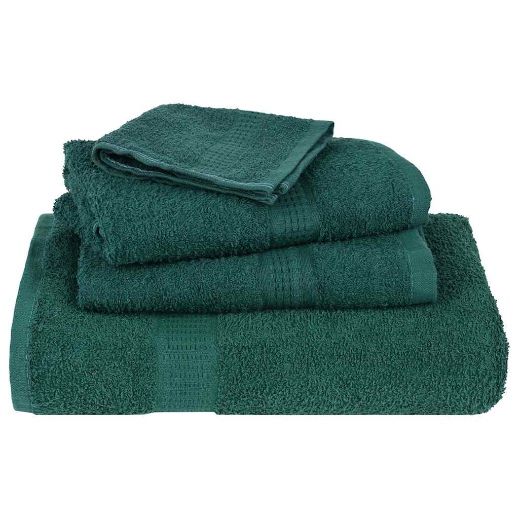 vidaXL Toallas de baño 4 uds verde 100x150 cm 360 gsm 100% algodón