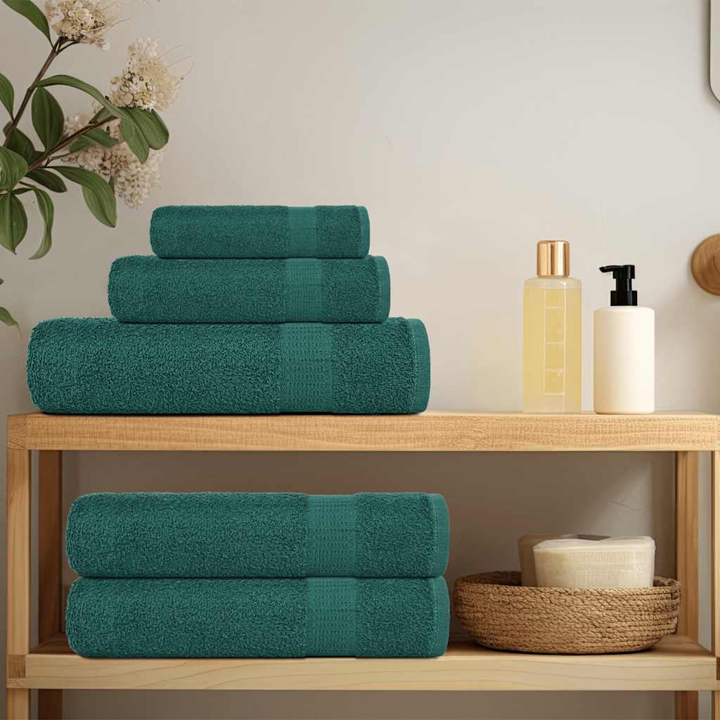 vidaXL Toallas de baño 10 uds verde 100x150 cm 360 gsm 100% algodón