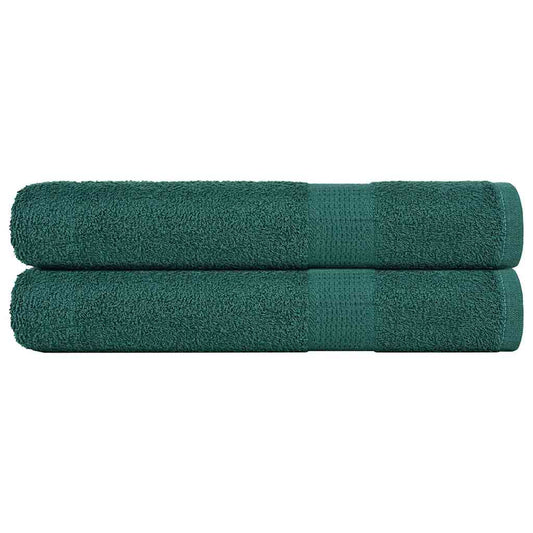 vidaXL Toallas de sauna 2 uds 100% algodón verde 80x200 cm 360 gsm