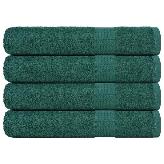 vidaXL Toallas de sauna 4 uds 100% algodón verde 80x200 cm 360 gsm