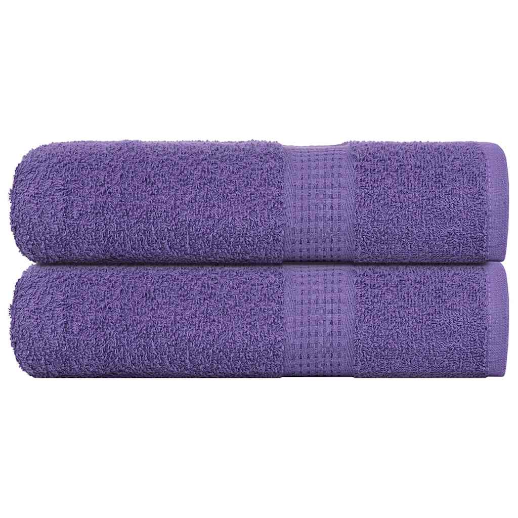 vidaXL Toallas de baño 2 uds morado 100x150 cm 360 gsm 100% algodón