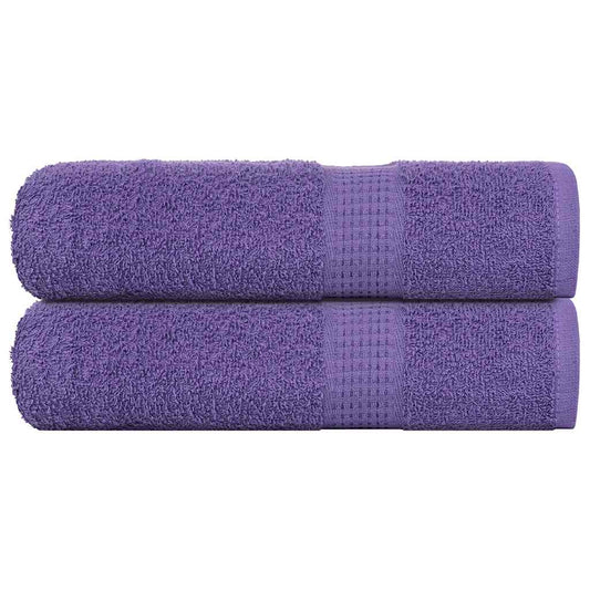 vidaXL Toallas de baño 2 uds morado 100x150 cm 360 gsm 100% algodón