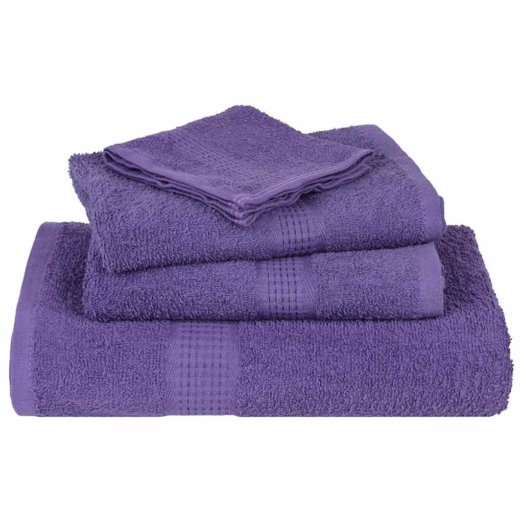 vidaXL Toallas de baño 2 uds morado 100x150 cm 360 gsm 100% algodón