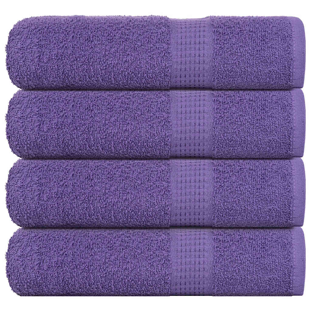 vidaXL Toallas de baño 4 uds morado 100x150 cm 360 gsm 100% algodón