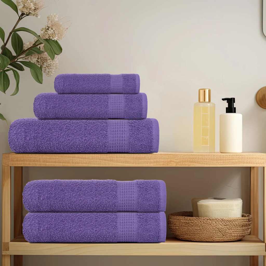 vidaXL Toallas de baño 4 uds morado 100x150 cm 360 gsm 100% algodón