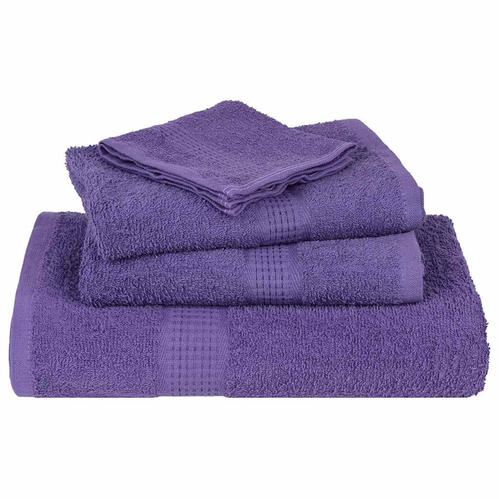 vidaXL Toallas de baño 10 uds morado 100x150 cm 360 gsm 100% algodón