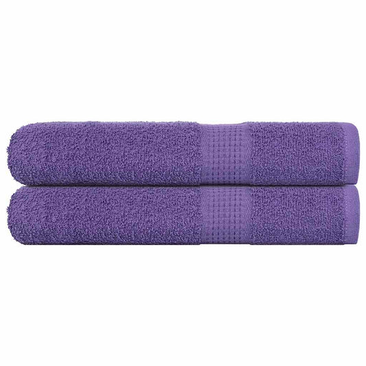 vidaXL Toallas de sauna 2 uds 100% algodón morado 80x200 cm 360 gsm