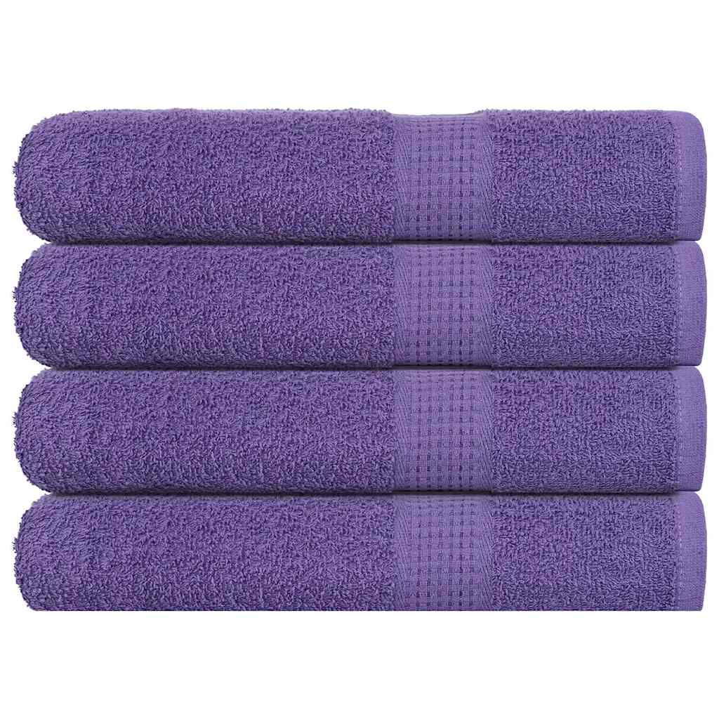 vidaXL Toallas de sauna 4 uds 100% algodón morado 80x200 cm 360 gsm