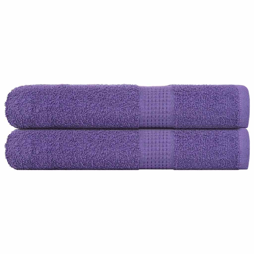 vidaXL Toallas 2 uds 100% algodón morado 100x200 cm 600 gsm