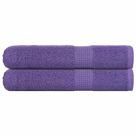 vidaXL Toallas 2 uds 100% algodón morado 100x200 cm 600 gsm