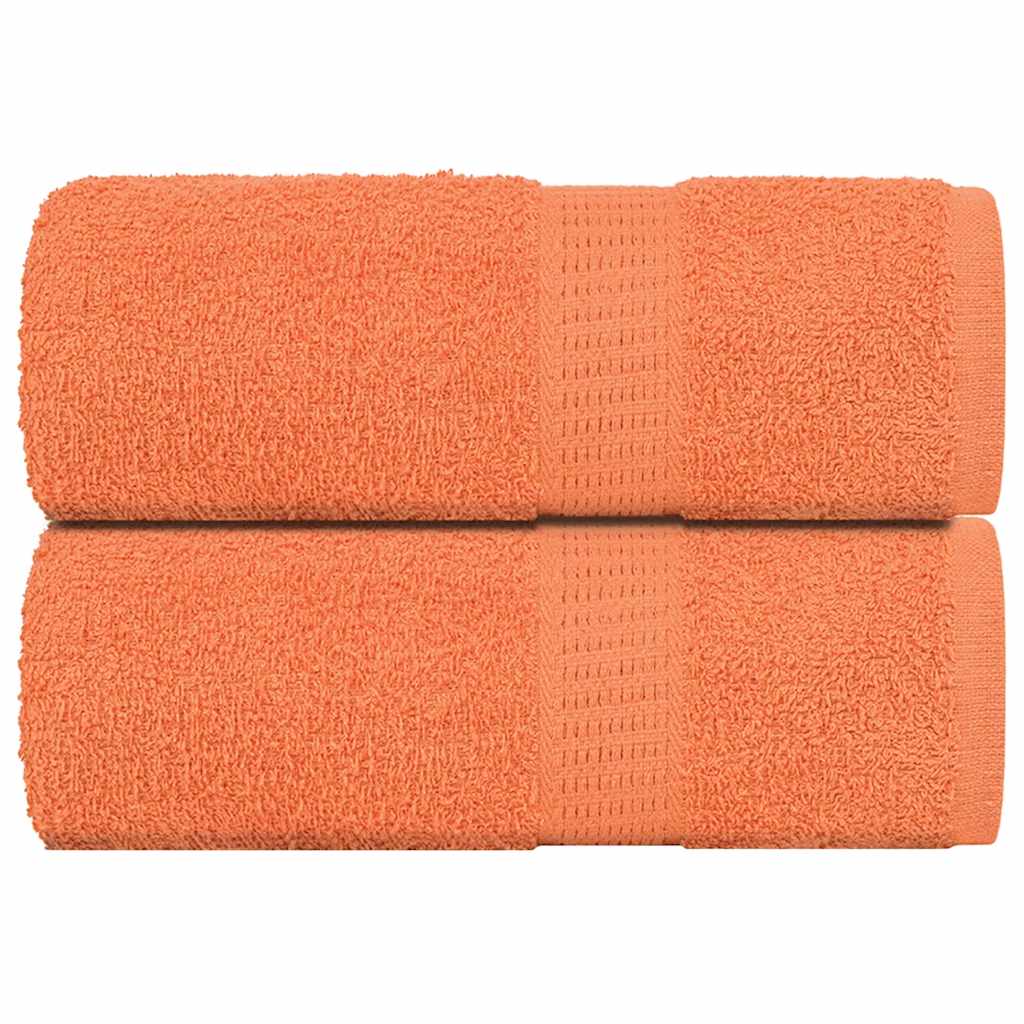 vidaXL Toallas de jabón 2 uds naranja 30x30 cm 360 gsm 100% algodón