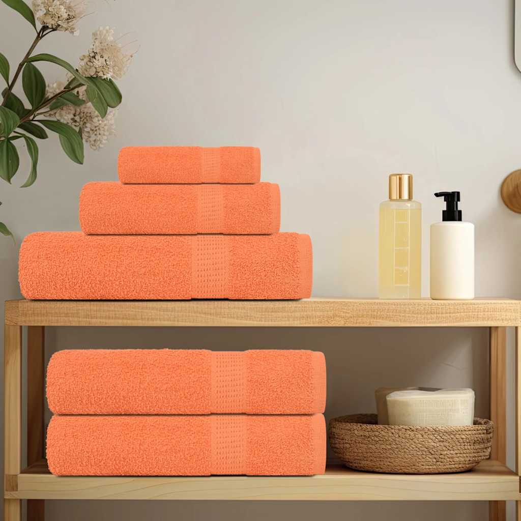 vidaXL Toallas de jabón 2 uds naranja 30x30 cm 360 gsm 100% algodón