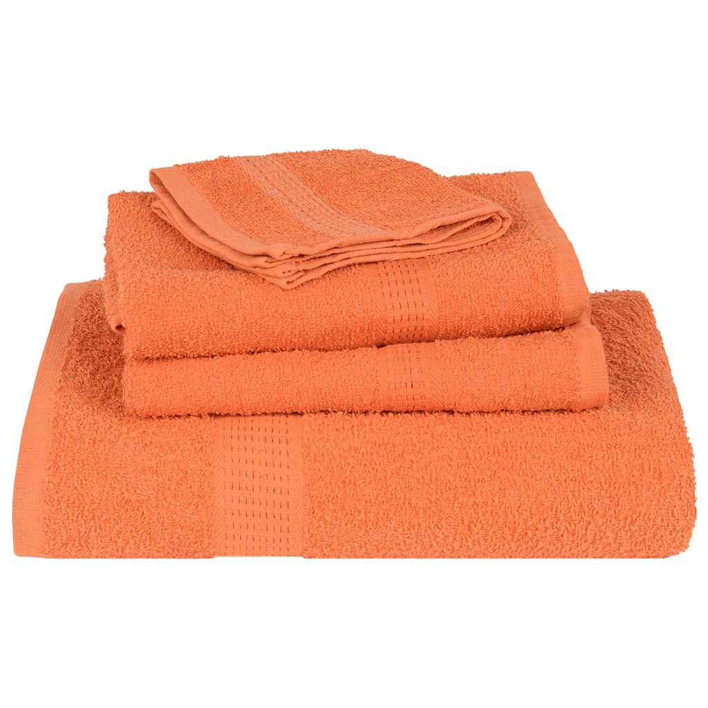 vidaXL Toallas de jabón 2 uds naranja 30x30 cm 360 gsm 100% algodón