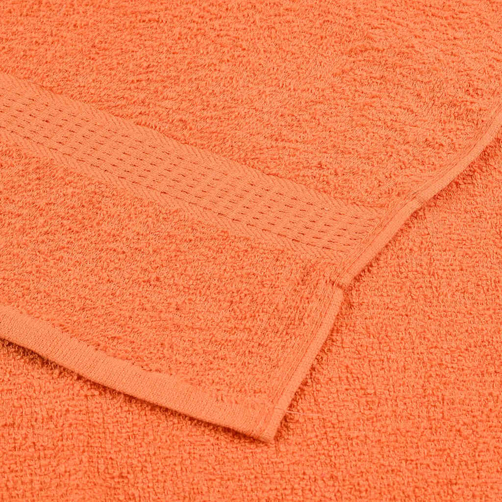 vidaXL Toallas de jabón 4 uds naranja 30x30 cm 360 gsm 100% algodón