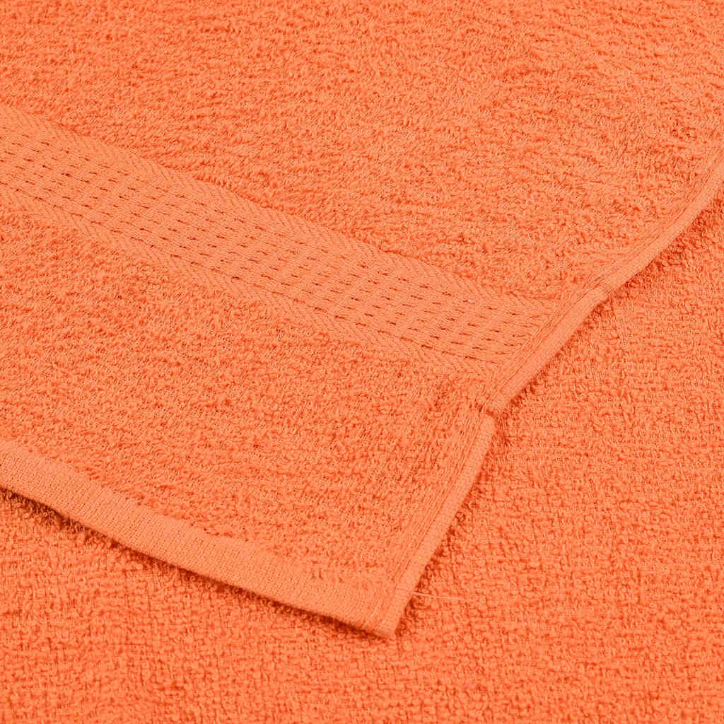 vidaXL Toallas de jabón 10 uds naranja 30x30 cm 360 gsm 100% algodón