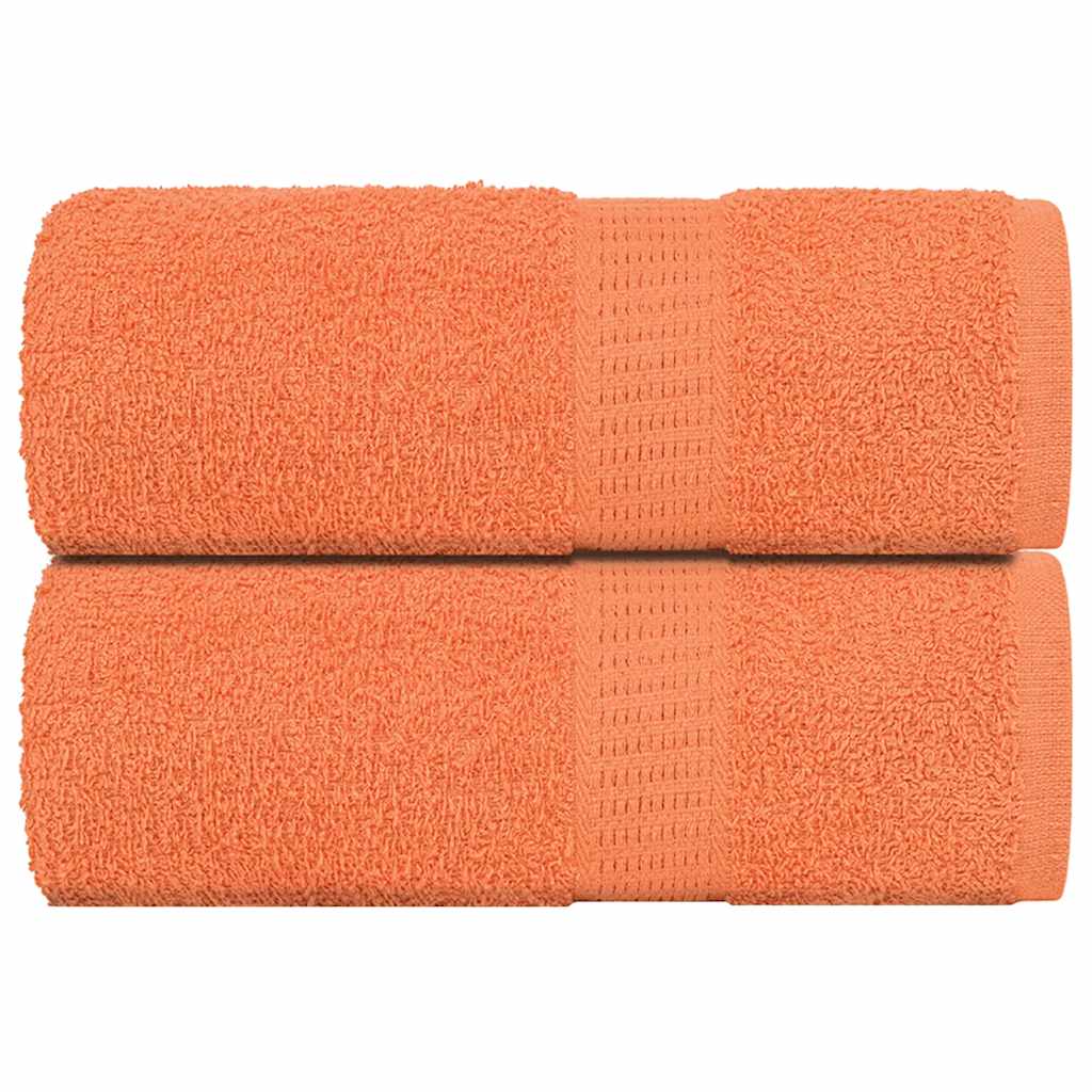 vidaXL Toallas de visita 2 piezas naranja 30x50cm 360 gsm 100% algodón