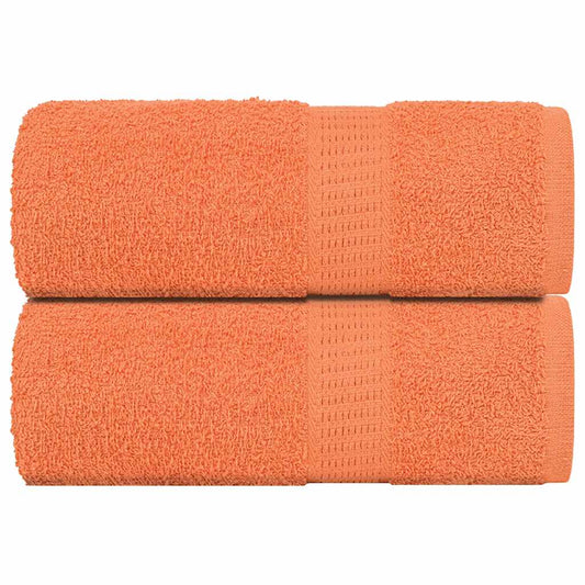 vidaXL Toallas de visita 2 piezas naranja 30x50cm 360 gsm 100% algodón