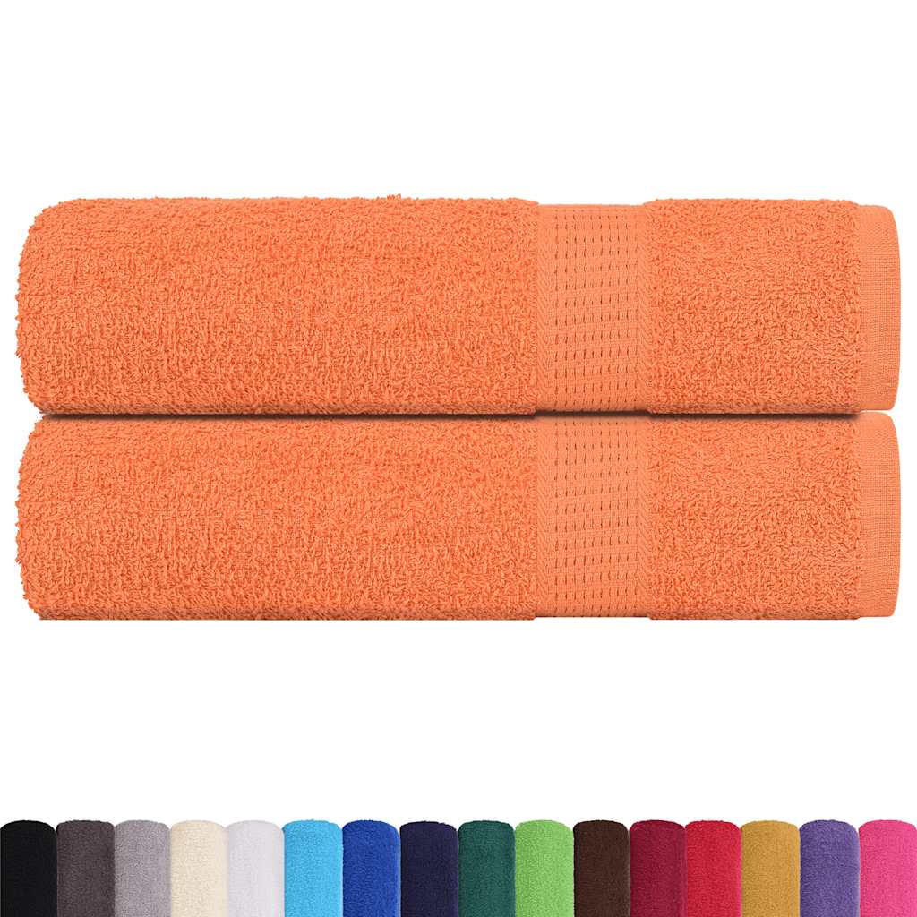 vidaXL Toallas de mano 2 uds naranja 50x100 cm 360 gsm 100% algodón