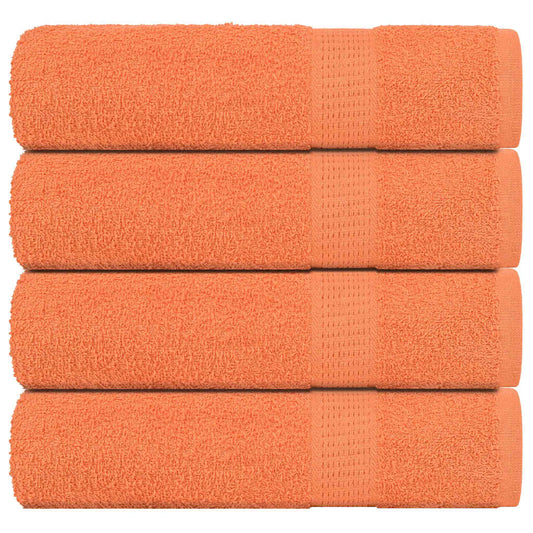 vidaXL Toallas de mano 4 uds naranja 50x100 cm 360 gsm 100% algodón