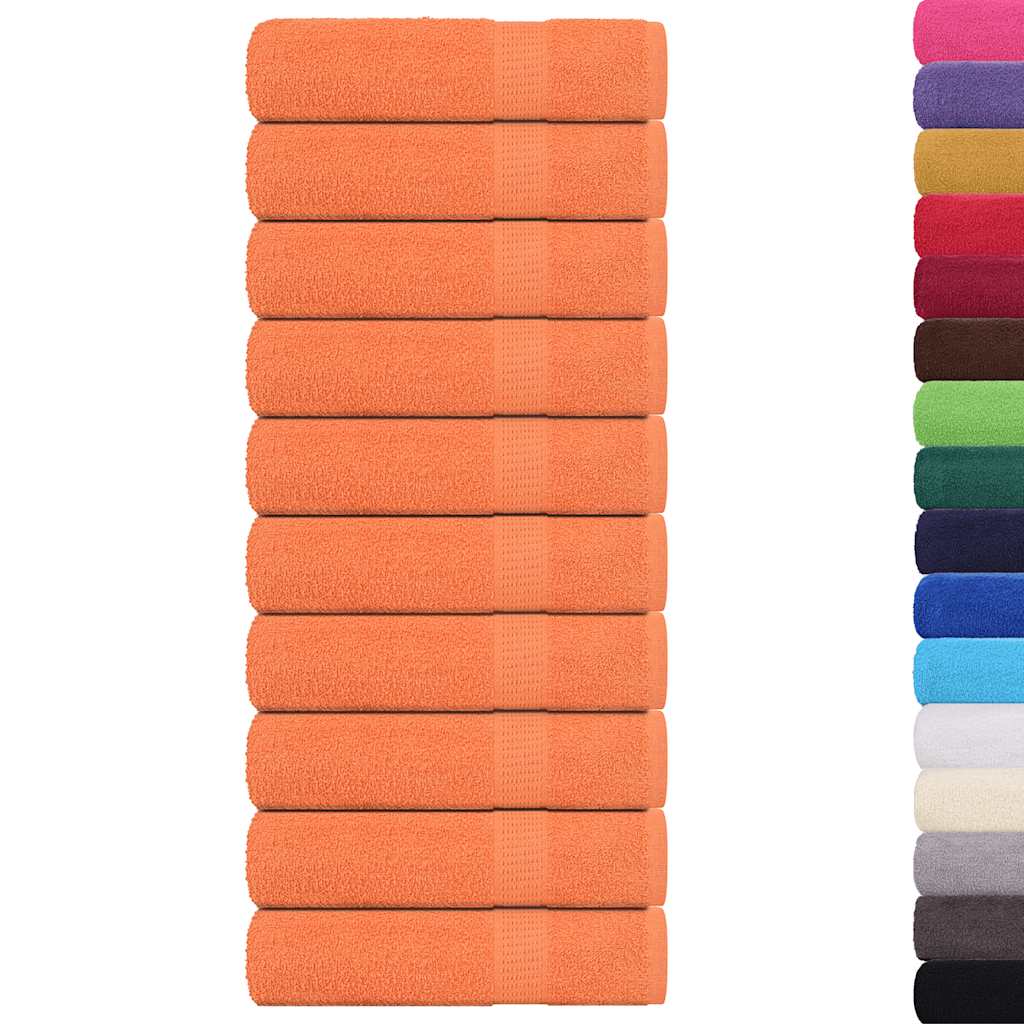 vidaXL Toallas de mano 10 uds naranja 50x100cm 360 gsm 100% algodón