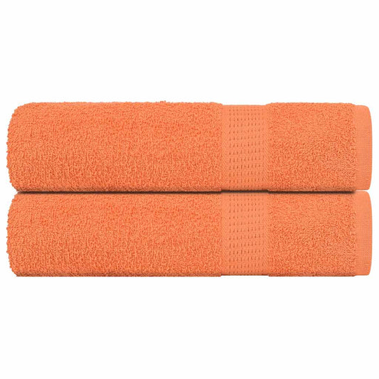 vidaXL Toallas de ducha 2 uds 100% algodón naranja 70x140 cm 360 gsm