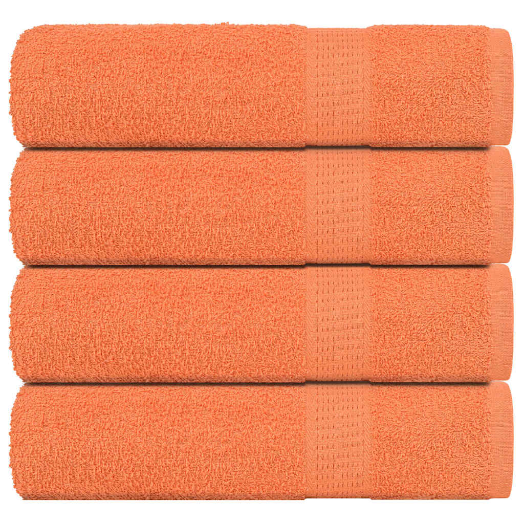 vidaXL Toallas de baño 4 uds naranja 100x150 cm 360gsm 100% algodón