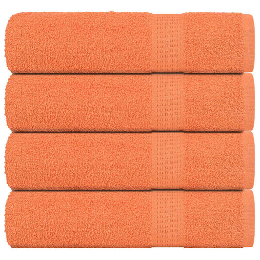 vidaXL Toallas de baño 4 uds naranja 100x150 cm 360gsm 100% algodón