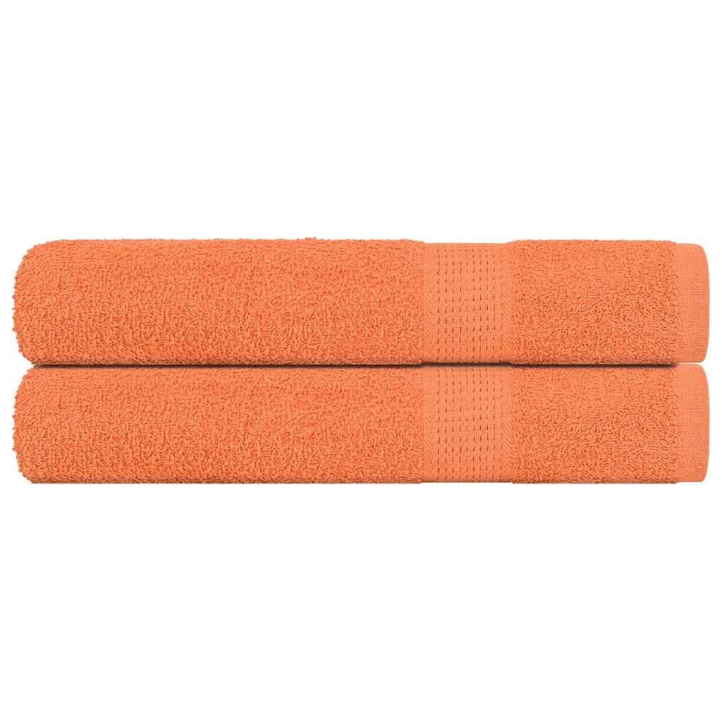 vidaXL Toallas de sauna 2 uds 100% algodón naranja 80x200 cm 360 gsm