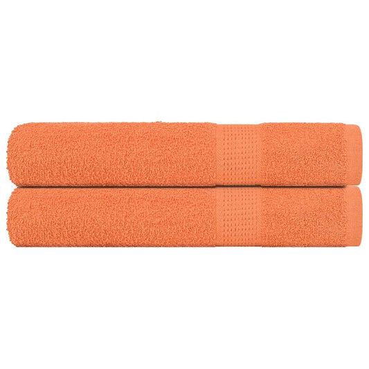 vidaXL Toallas de sauna 2 uds 100% algodón naranja 80x200 cm 360 gsm