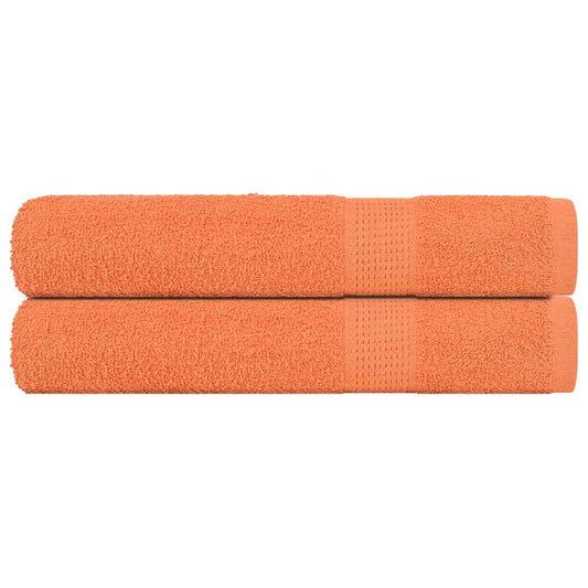 vidaXL Toallas 2 uds 100% algodón naranja 100x200 cm 600 gsm