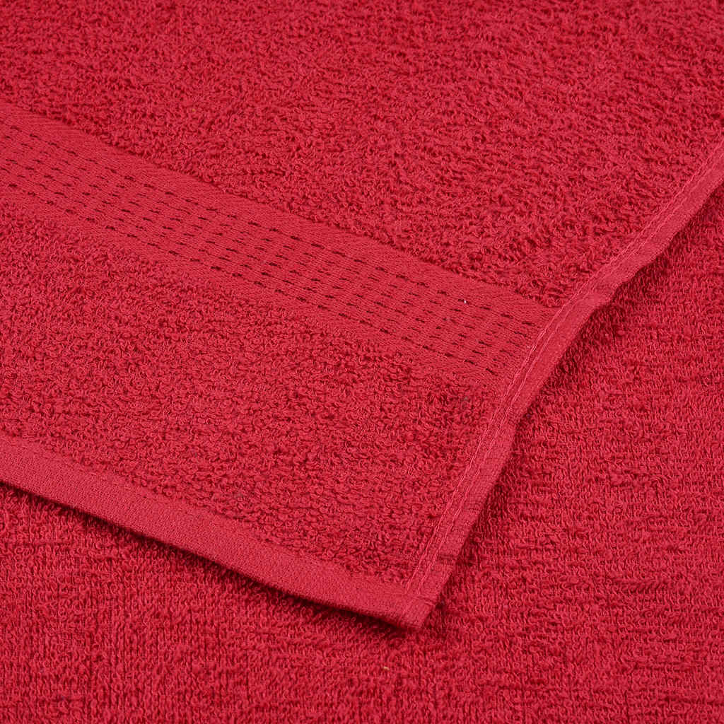 vidaXL Toallas 10 uds 100% algodón rojo 30x30 cm 360 gsm