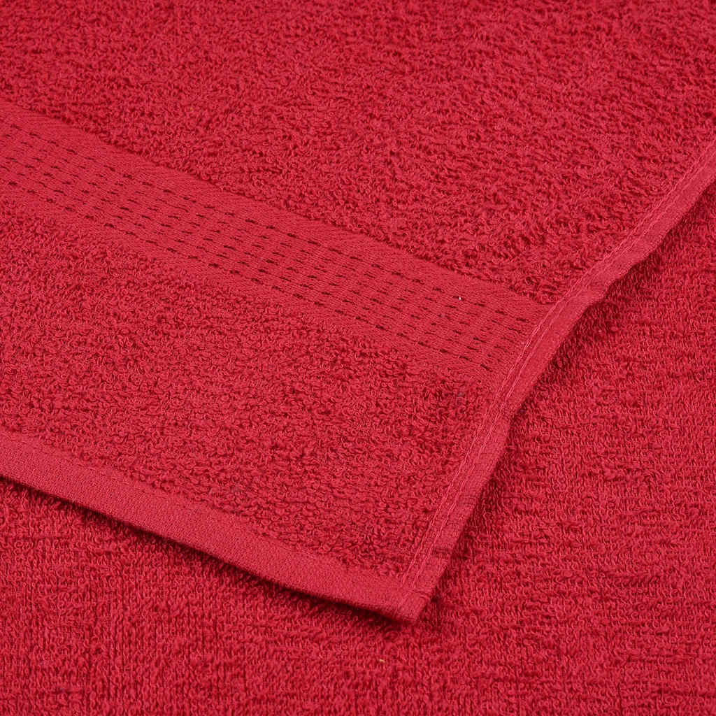 vidaXL Toallas invitados 2 uds 100% algodón rojo 30x50 cm 360 gsm