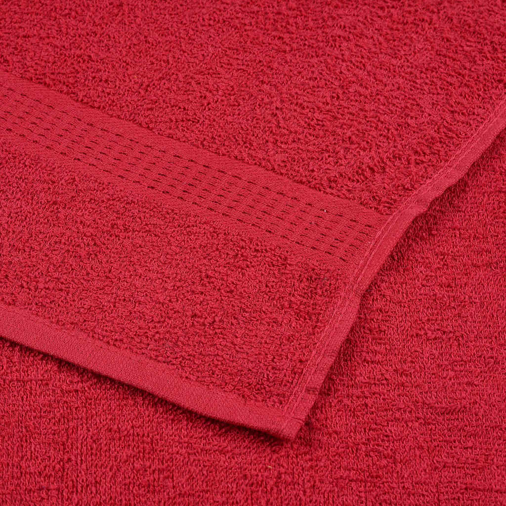 vidaXL Toallas de mano 4 uds rojo 50x100 cm 360 gsm 100% algodón