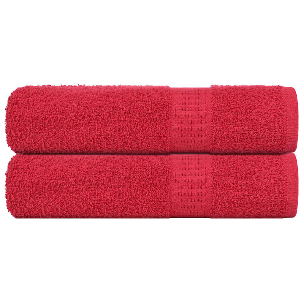 vidaXL Toallas de baño 2 uds rojo 100x150 cm 360 gsm 100% algodón