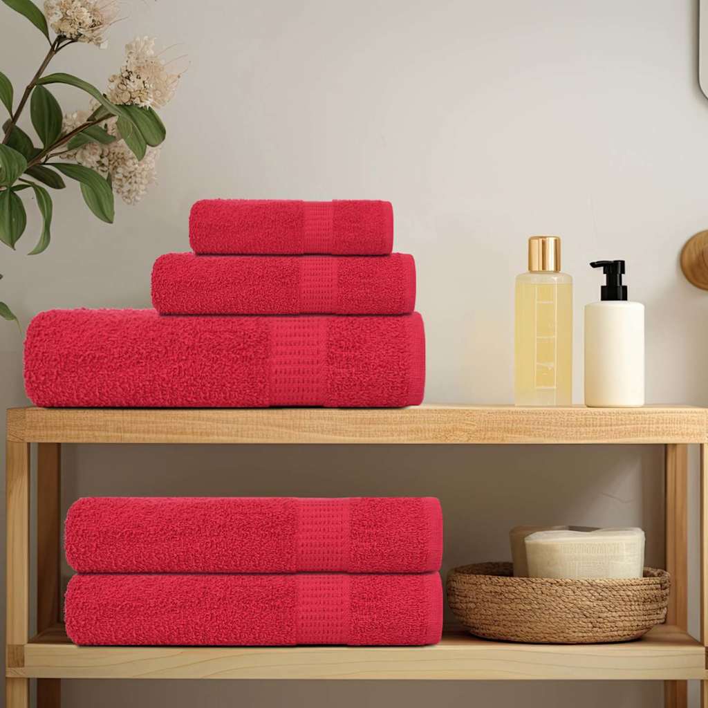 vidaXL Toallas de baño 2 uds rojo 100x150 cm 360 gsm 100% algodón