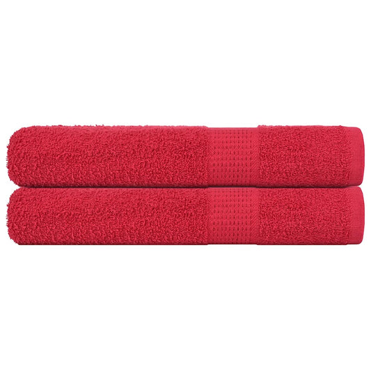 vidaXL Toallas de sauna 2 uds 100% algodón rojo 80x200 cm 360 gsm