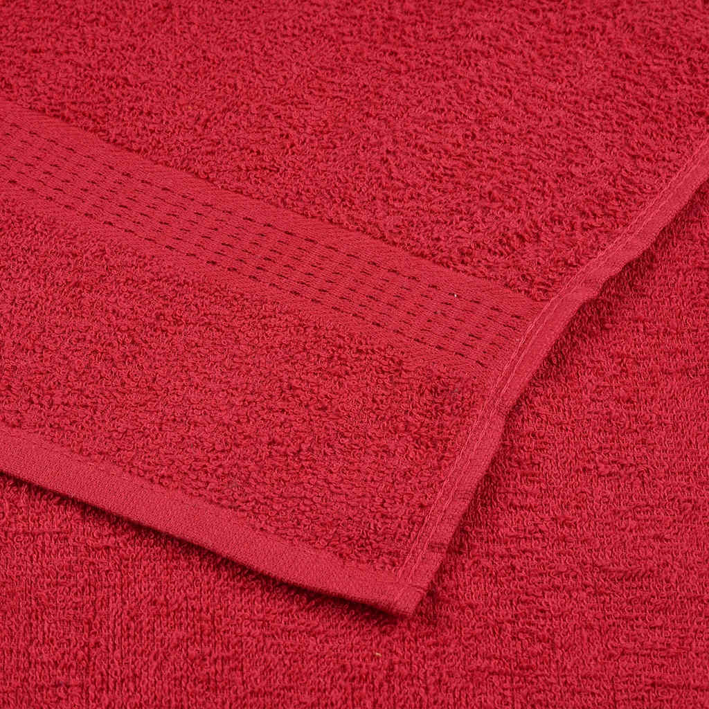 vidaXL Toallas de sauna 4 uds 100% algodón rojo 80x200 cm 360 gsm