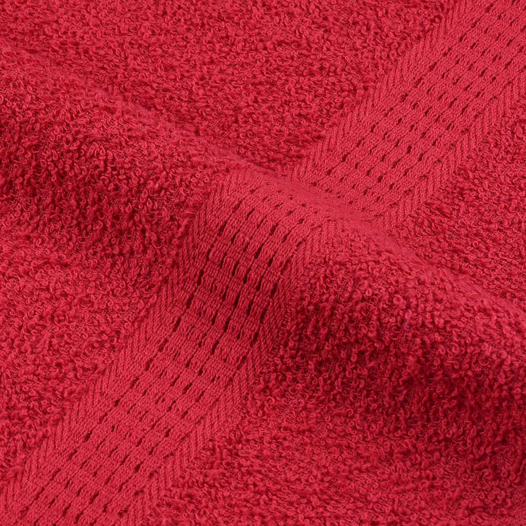 vidaXL Toallas 4 uds rojo 100x200 cm 360 gsm 100% algodón