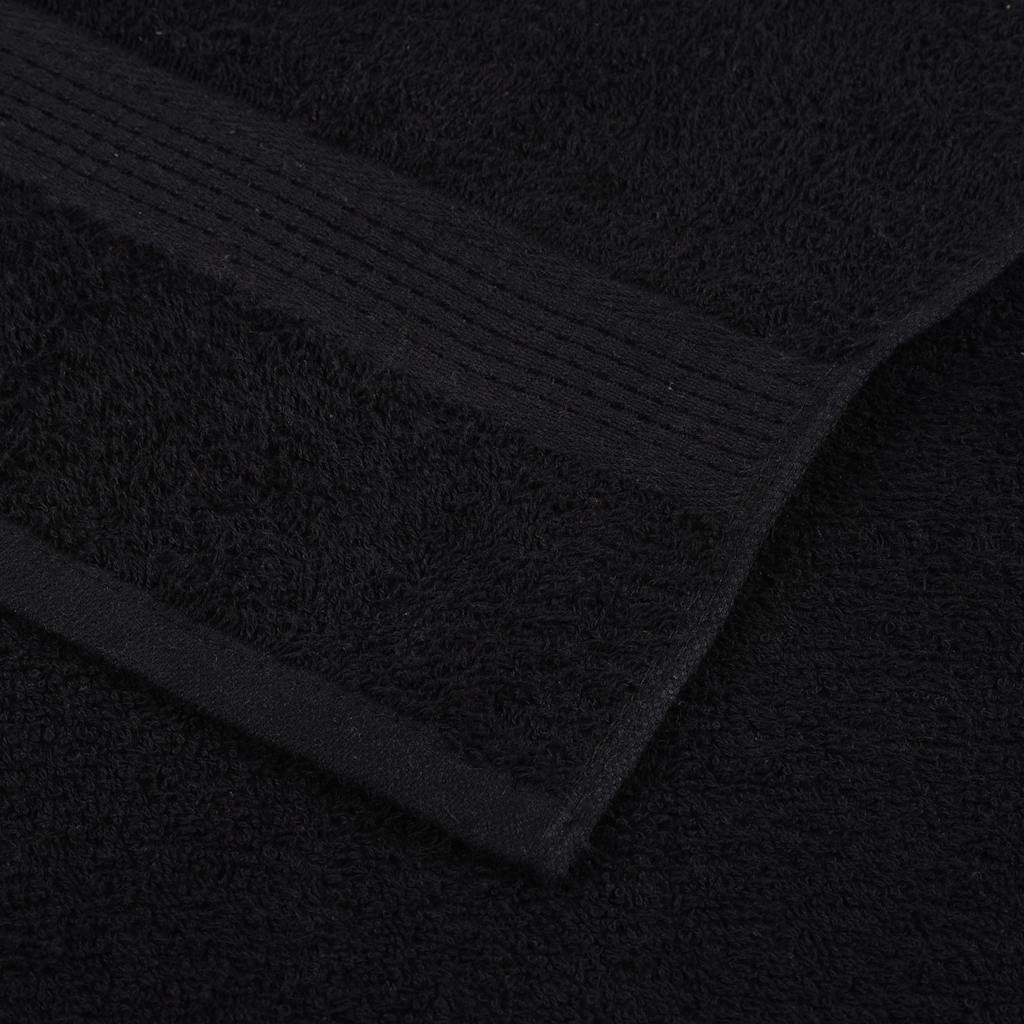 vidaXL Toallas de jabón 2 uds negro 30x30 cm 360 gsm 100% algodón