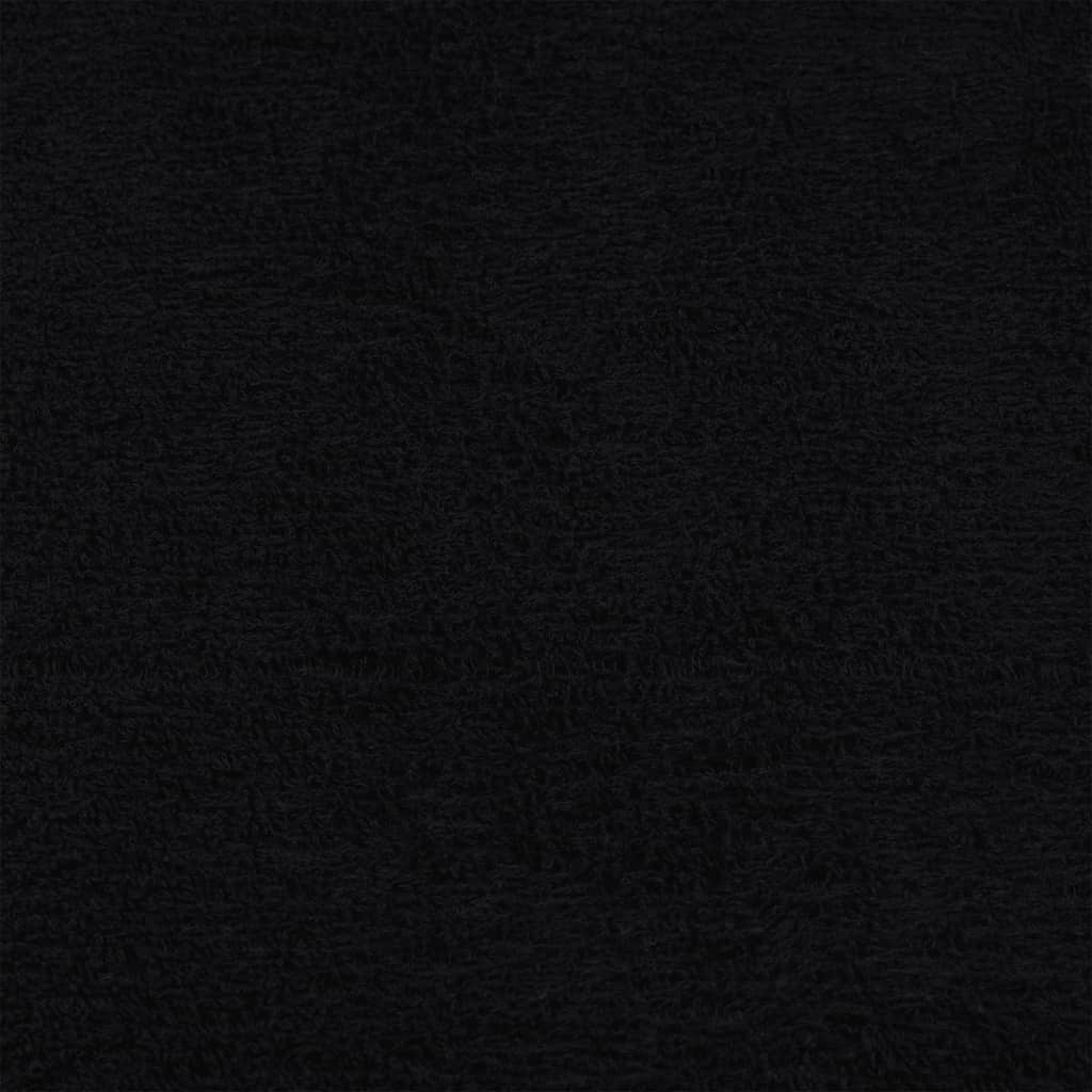 vidaXL Toallas de jabón 10 uds negro 30x30 cm 360 gsm 100% algodón