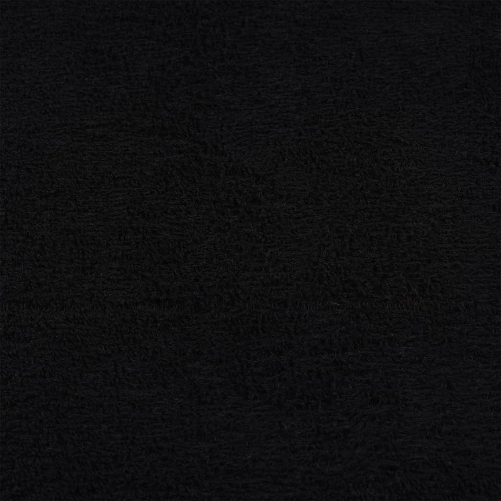 vidaXL Toallas de visita 2 uds negro 30x50 cm 360 gsm 100% algodón