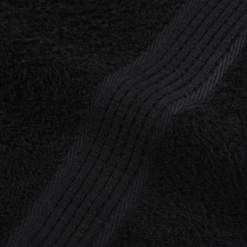 vidaXL Toallas de mano 2 uds negro 50x100 cm 360 gsm 100% algodón