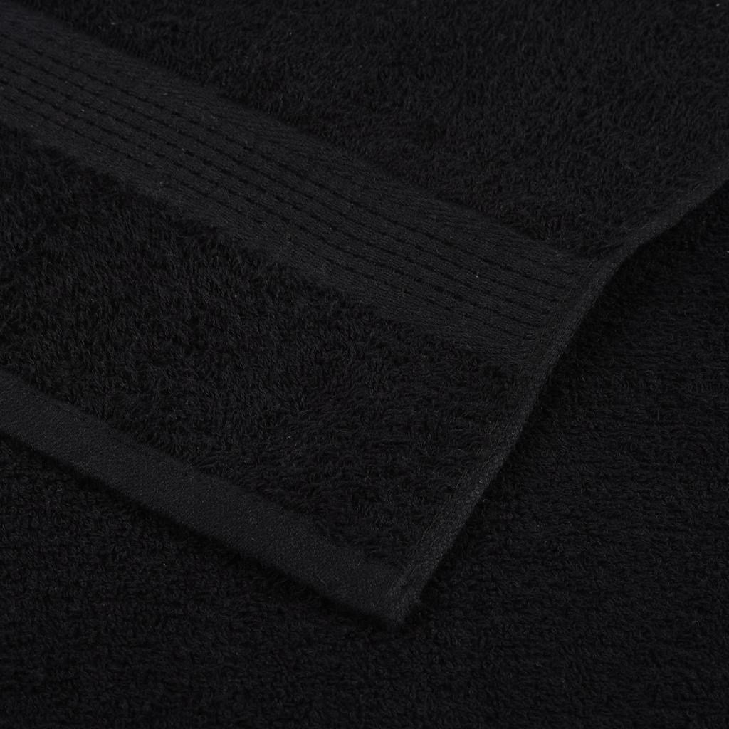 vidaXL Toallas de mano 4 uds negro 50x100 cm 360 gsm 100% algodón