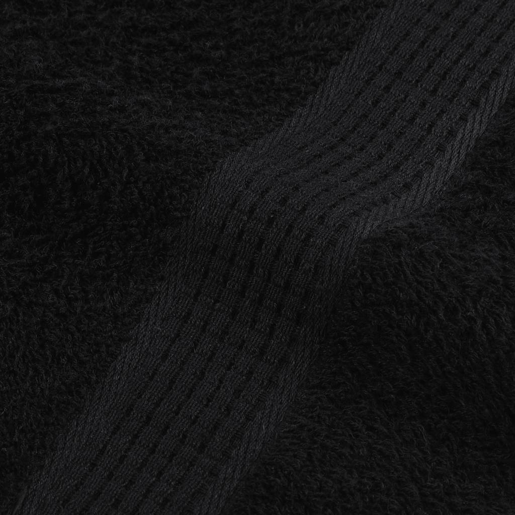 vidaXL Toallas de mano 4 uds negro 50x100 cm 360 gsm 100% algodón