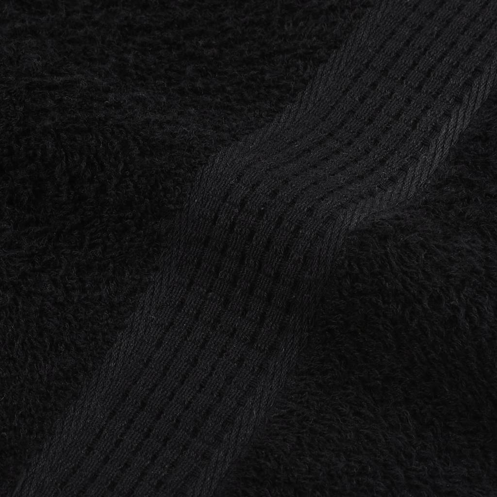 vidaXL Toallas de mano 10 uds negro 50x100cm 360 gsm 100% algodón