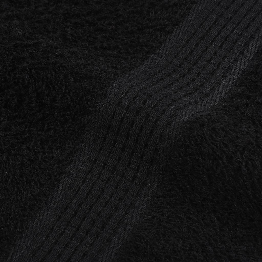 vidaXL Toallas de baño 4 uds negro 100x150 cm 360 gsm 100% algodón